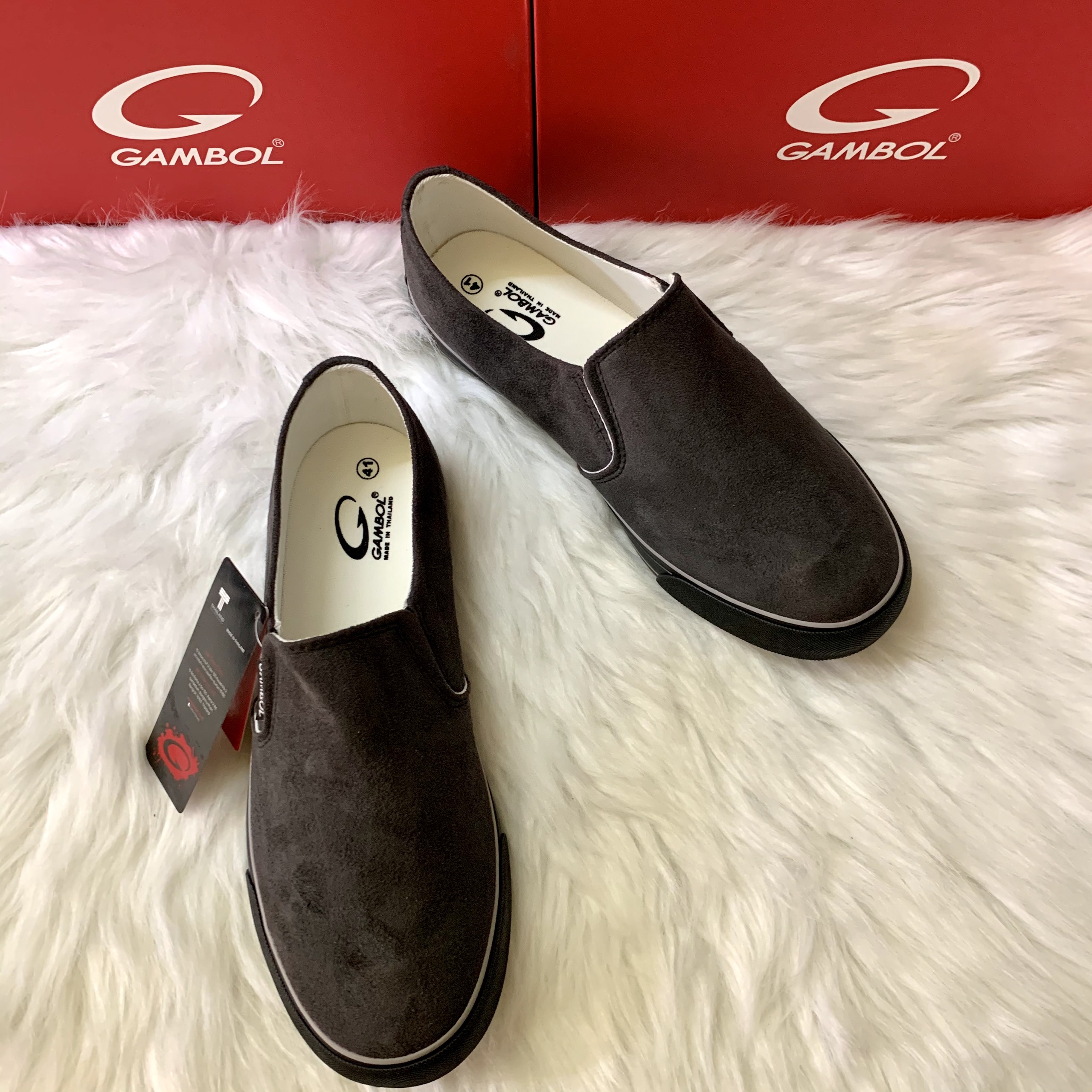 GIÀY LƯỜI VẢI DA LỘN NAM THÁI LAN HIỆU GAMBOL GB82087