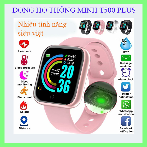 [SIÊU PHẨM T500 PLUS W6]Đồng hồ thông minh, đồng hồ nam nữ, đồng hồ thời trang-Nhiều tính năng ưu việt với nhiều chương trình khuyến mại thật hấp dẫn, BẢO HÀNH DÀI 3 THÁNG, lỖI 1 ĐỔI 1 TRONG 7 NGÀY.