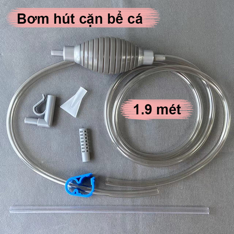Bơm hút cặn bể cá, bơm tay thay nước bể cá, ống hút đáy thay nước bể cá cảnh thủy sinh