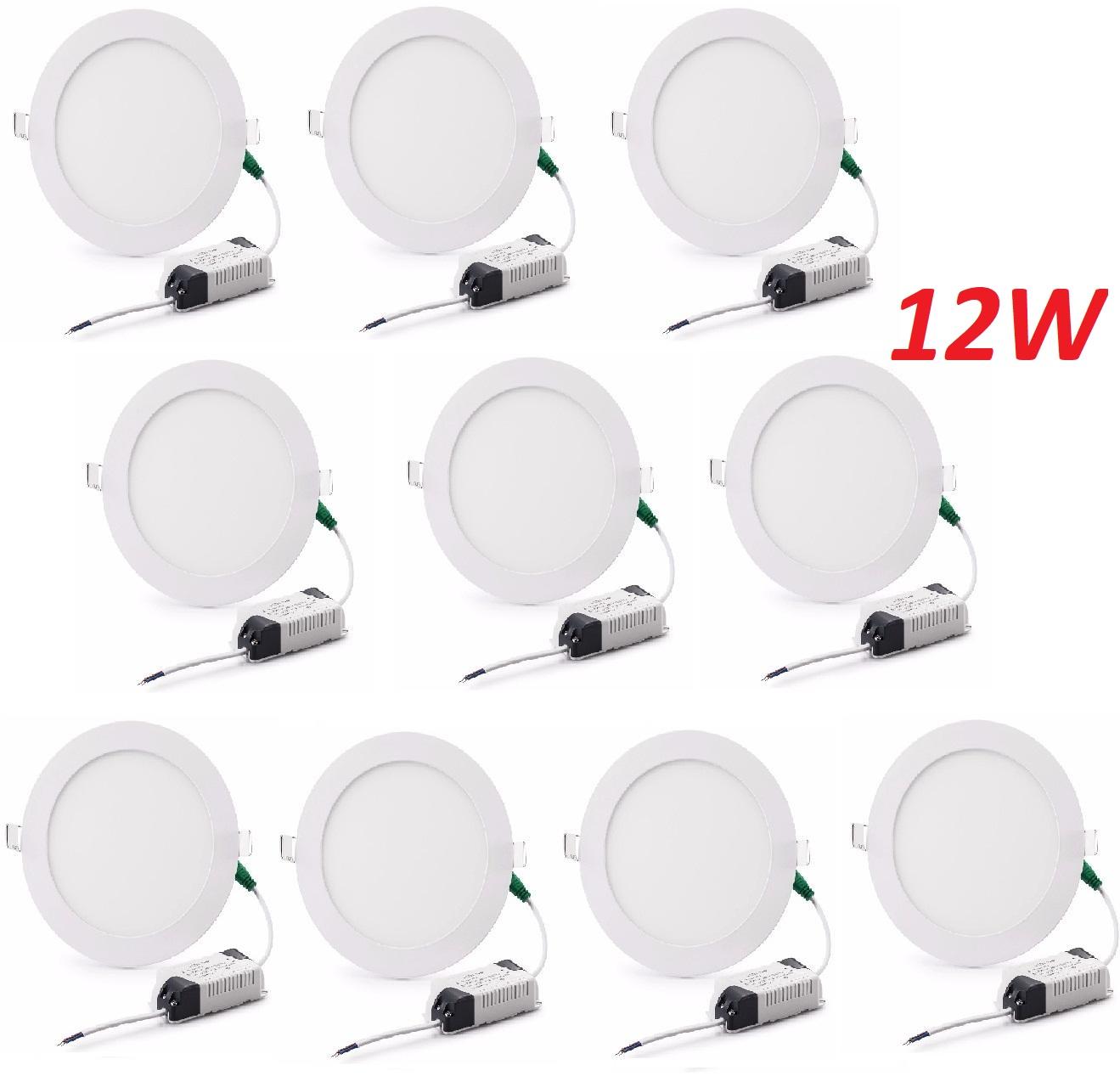 [HCM]Bộ 10 đèn led âm trần công suất 12W cao cấp. Tiết kiệm điện năng từ 50%-70% tuổi thọ bền lâu.  Không chì thủy ngân bảo vệ môi trường. Thiết kế sang trọng mang tính thẩm mỹ cao.
