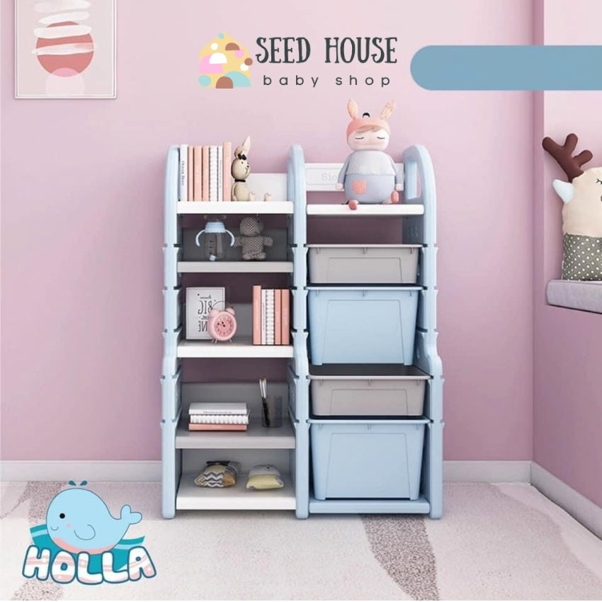 Tủ kệ đựng đồ chơi đa năng holla 2 khối chính hãng ảnh chụp thật – seed house
