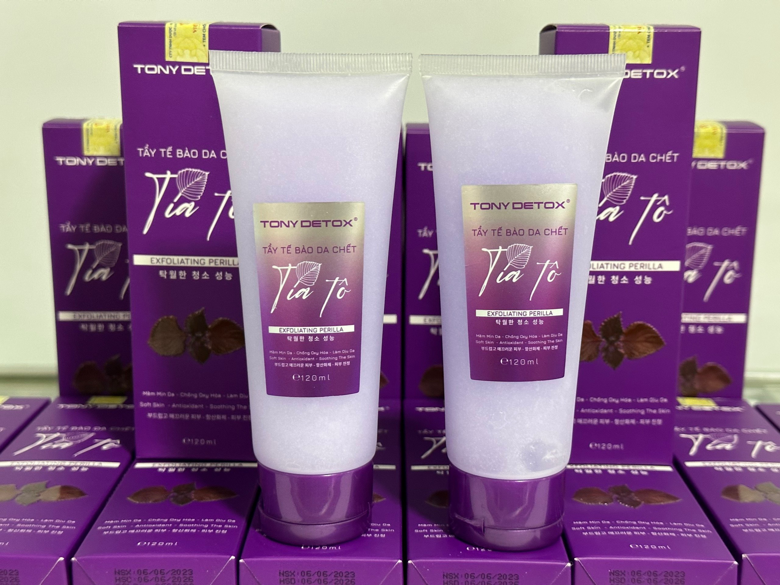 Sữa rửa mặt tía tô tony detox 120ml