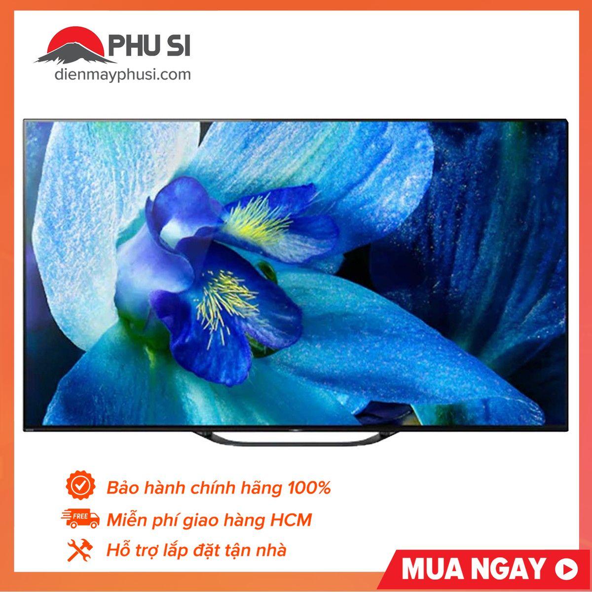 Android tivi oled 4k hdr sony 55 inch kd-55a8g có remote thông minh