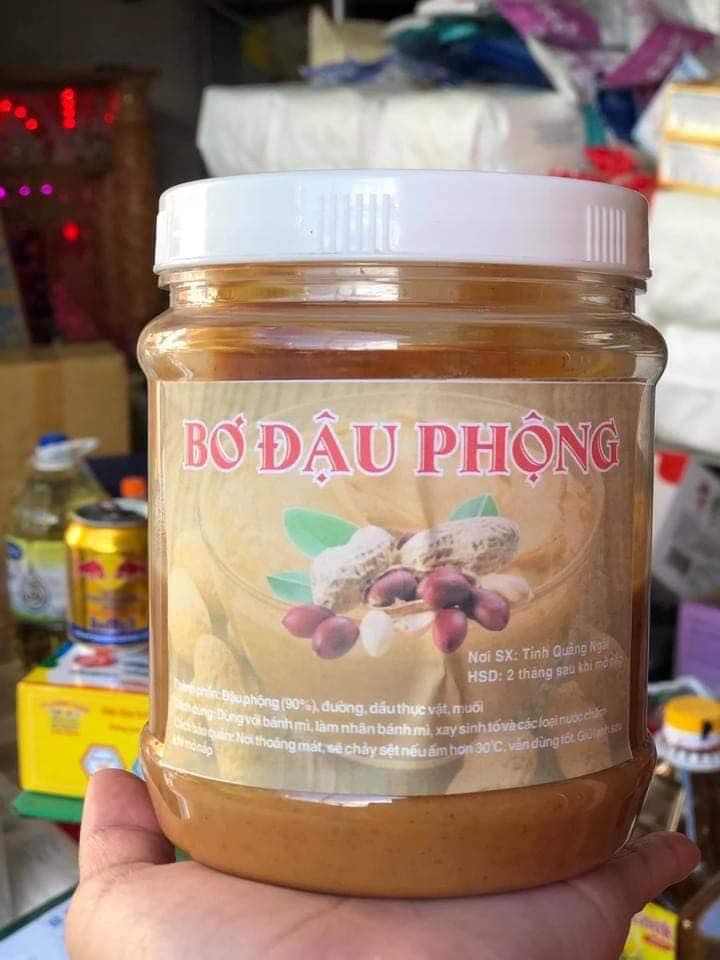 Bơ đậu phộng thuần chay nhà làm hũ 500gr - Bơ lạc