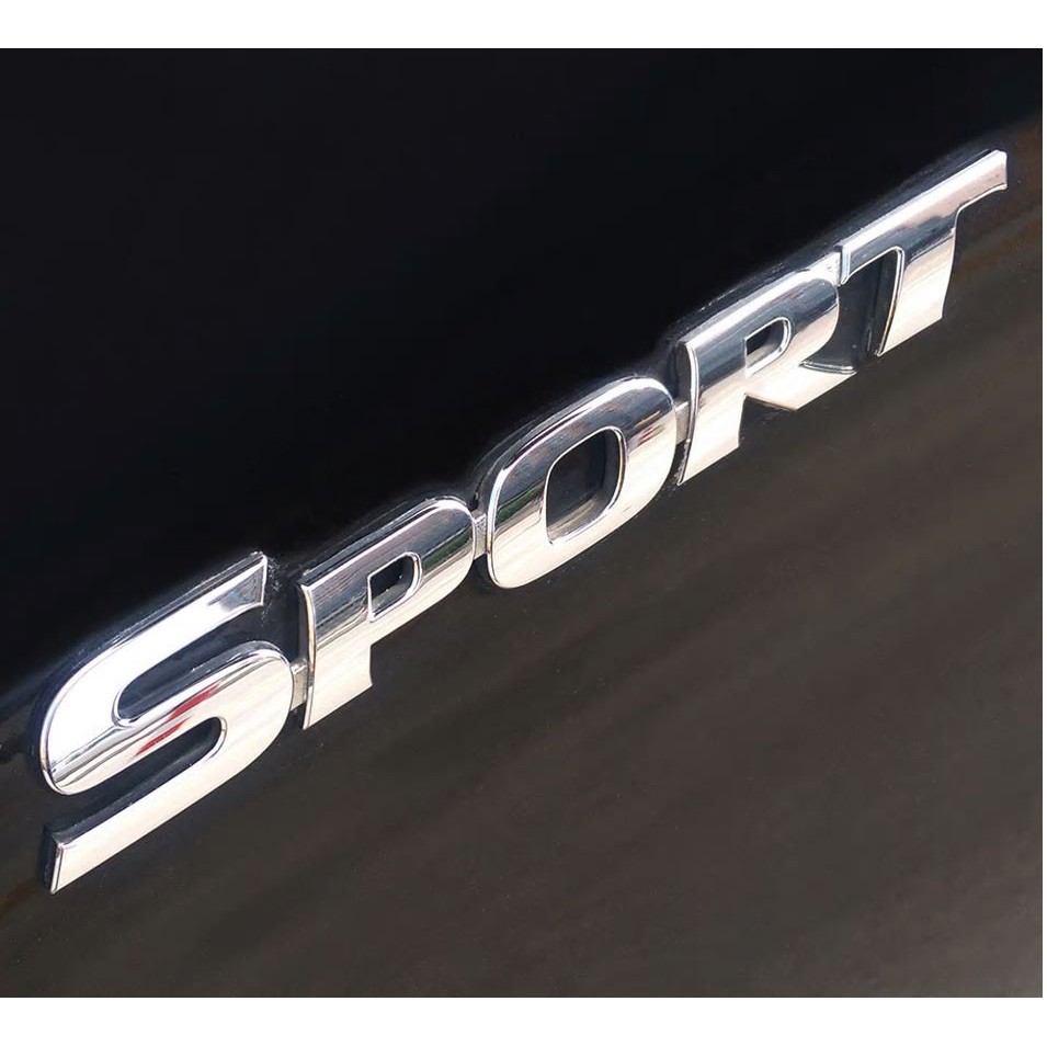 Logo Sticker 3D trang trí ô tô SPORT- MÀU BẠC