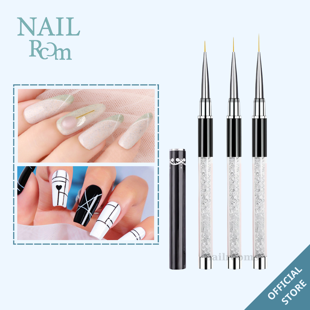 Cọ nét vẽ nail cán đá cao cấp 3 size - Cọ nét chuyên dụng vẽ móng nail