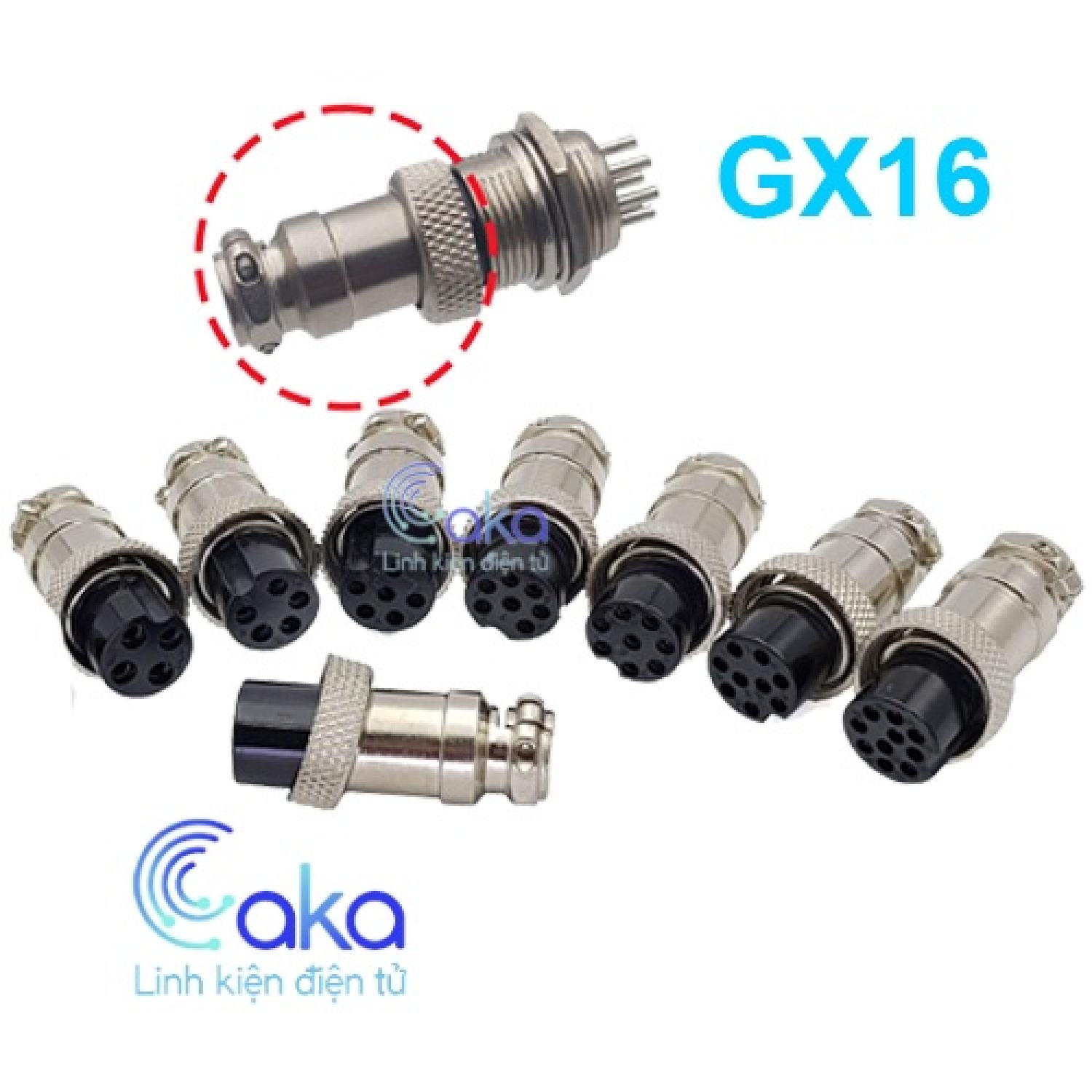 Bộ jack gx16 2p/3p/4p/5p/6p