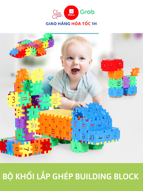 Bộ đồ chơi lắp ghép, xếp hình 100 khối nhựa xây dựng Building block thú vị phát triển tư duy cho bé