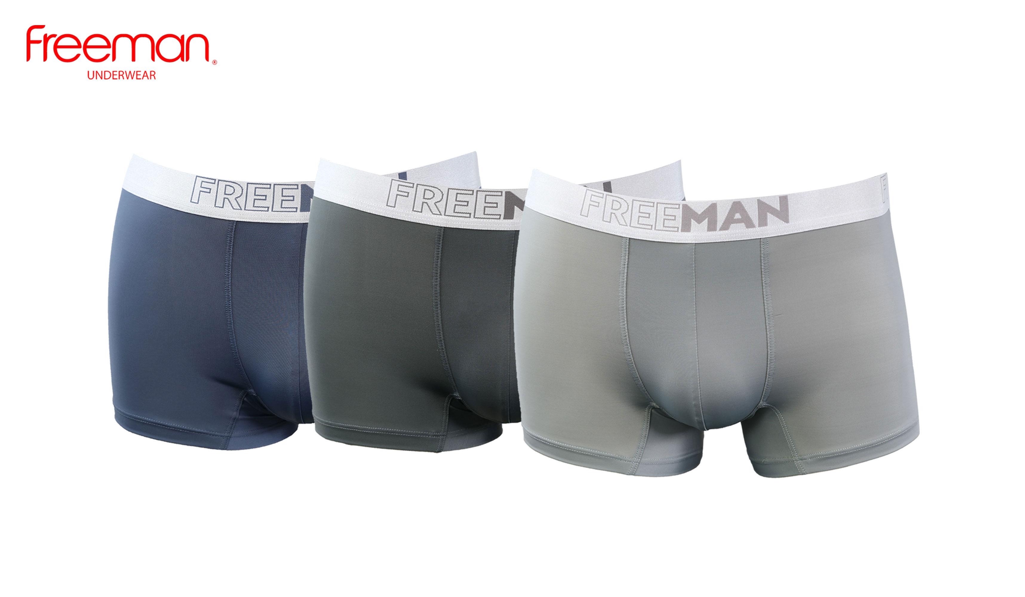 Combo 3 quần boxer nam Freeman 6523 - Chất liệu thun lạnh cao cấp