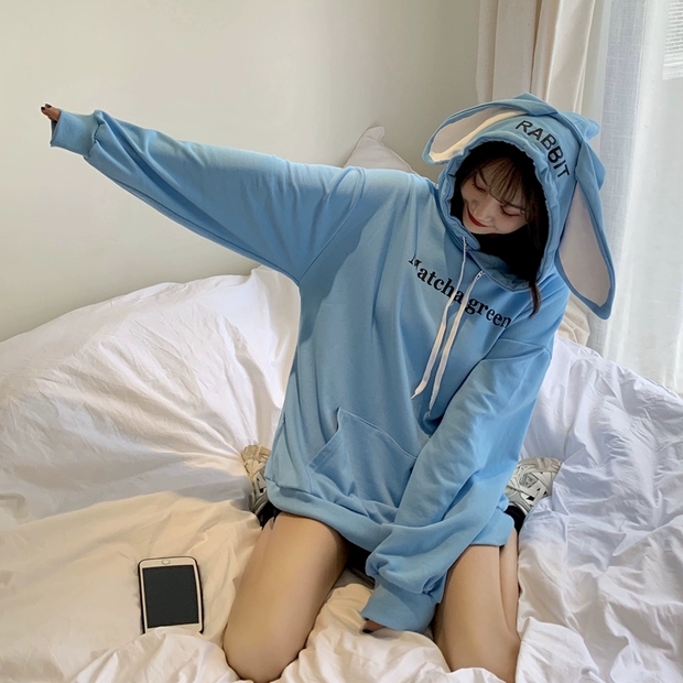 [HCM]ÁO KHOÁC HOODIE NAM NỮ MÀU XANH TAI THỎ SIÊU CÁ TÍNH KIỂU DÁNG NĂNG ĐỘNG ĐƯỜNG MAY TỈ MỈ CHUẨN HÀNG SHOP THỎ TÂY SHOP94 BD16