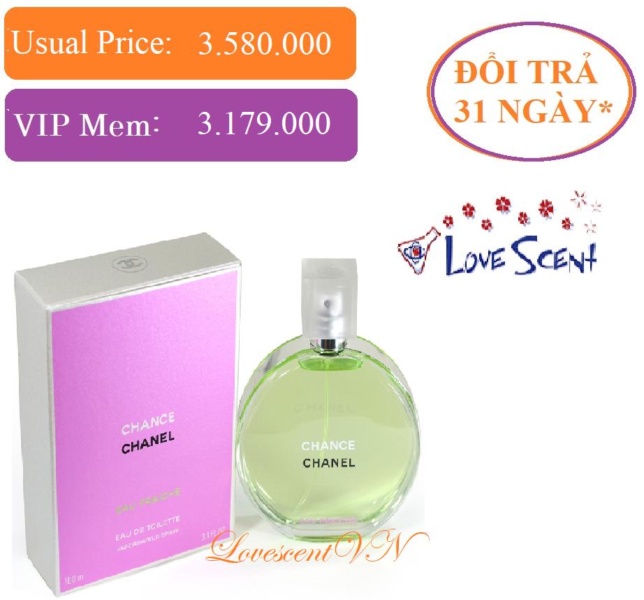 Nước hoa cao cấp chance chanel eau tender edt 100ml - đổi trả 31 ngày