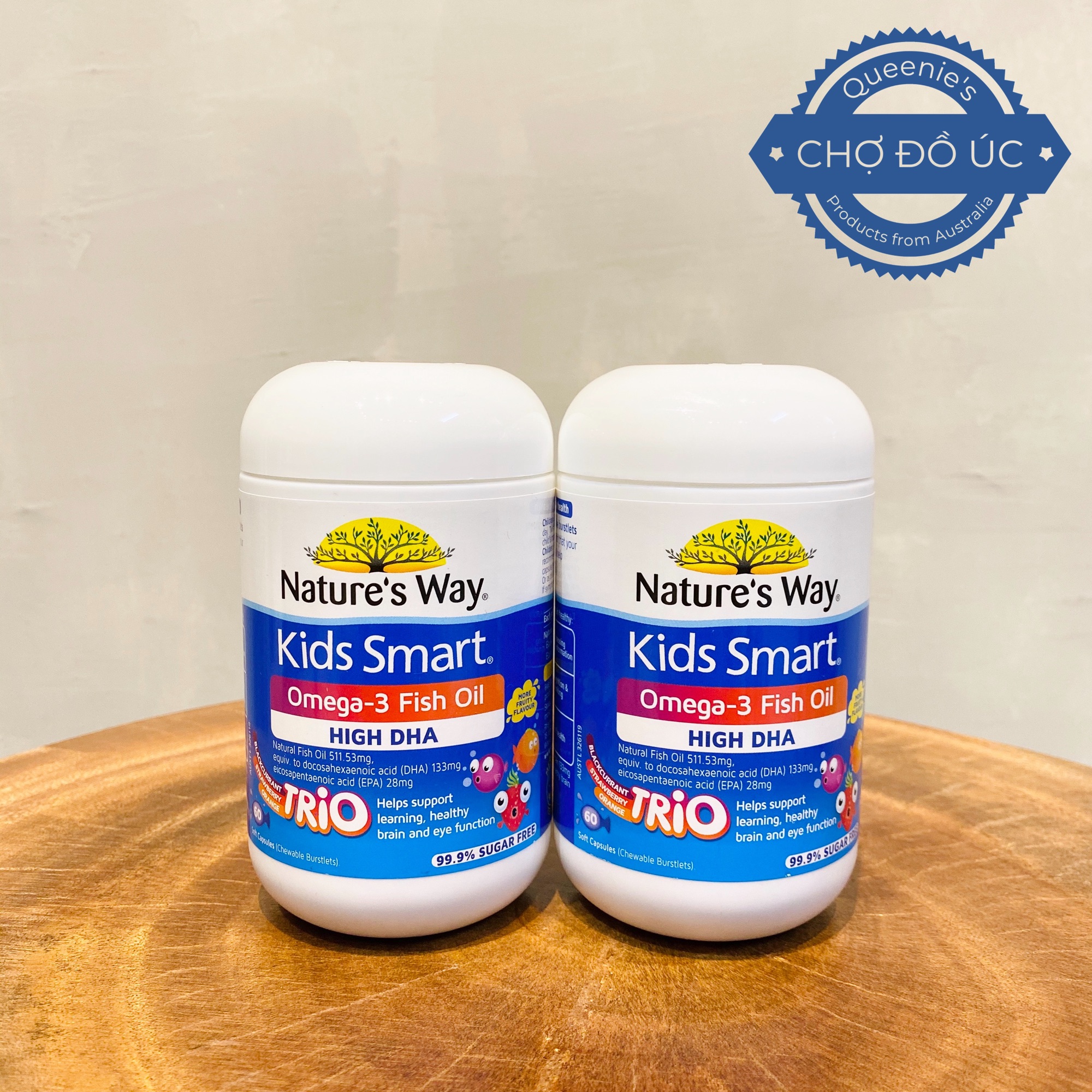 🐳 dầu cá cho bé nature’s way kids smart omega 3 fish oil trio 🐳 nhập úc