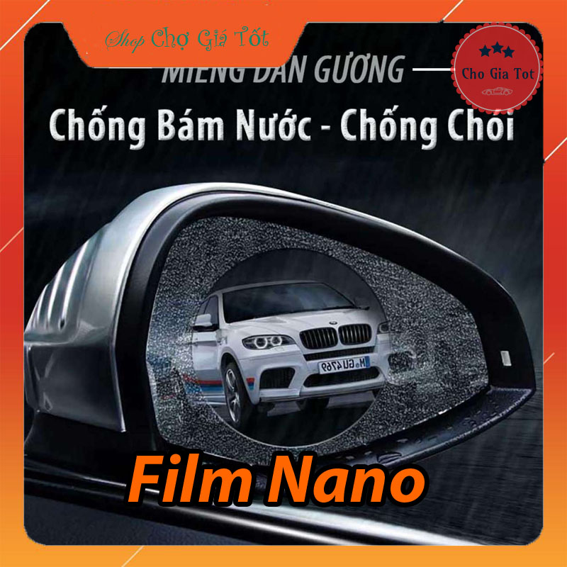Bộ 2 miếng dán NANO chống đọng nước gương góc kính xe