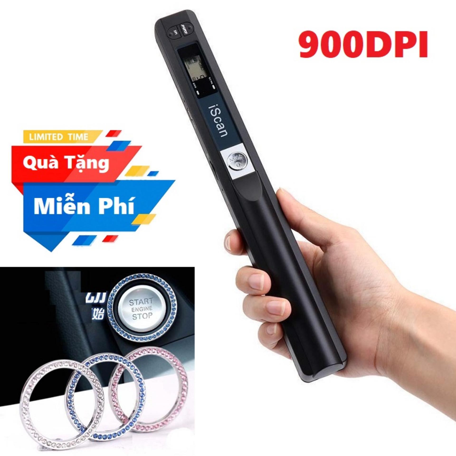 Máy scan màu di động độ nét cao iscan 900DPI Tặng kèm Vòng trang trí nút khởi động xe ô tô