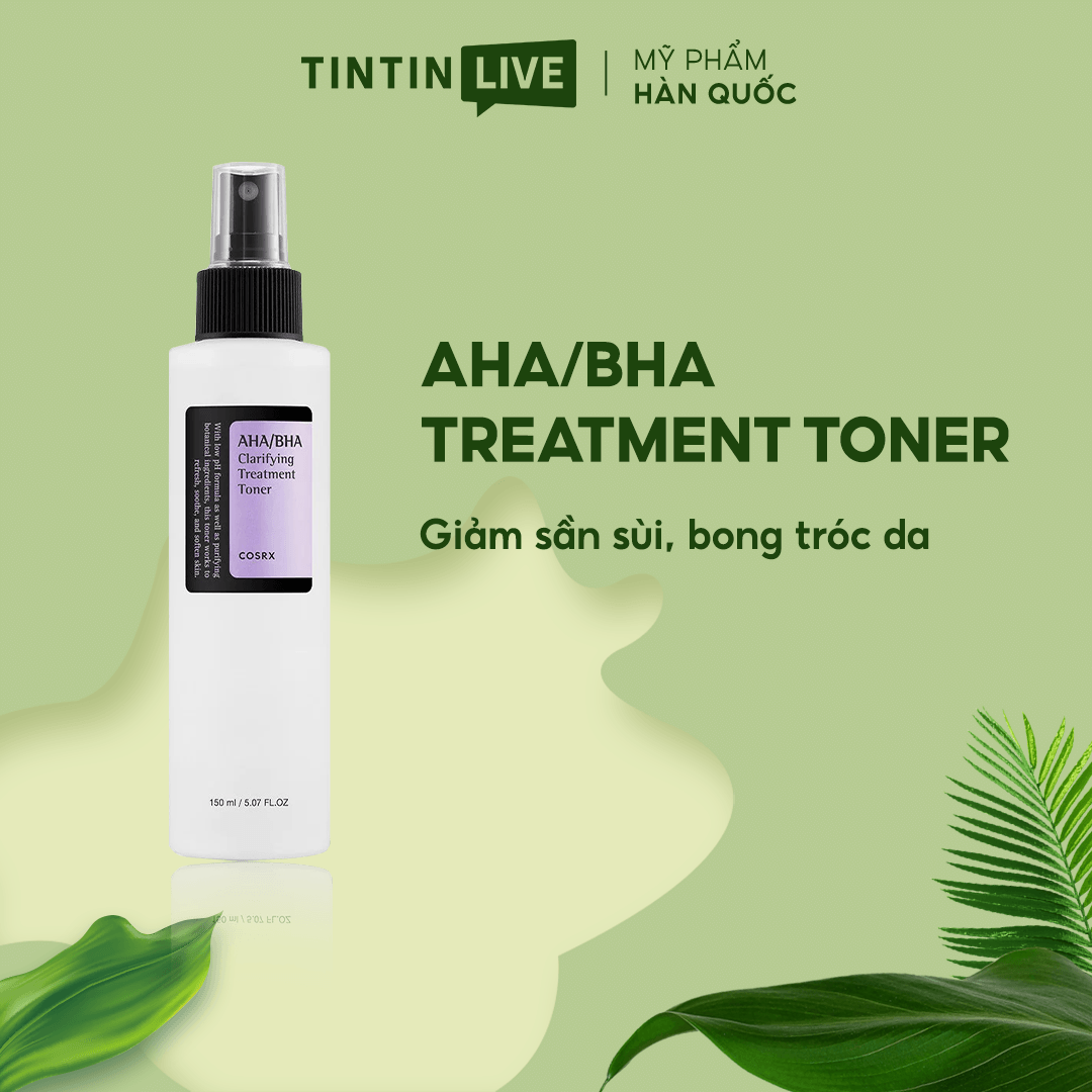 Nước hoa hồng Giảm Mụn Cosrx AHA/BHA Clarifying Treatment Toner 150ml