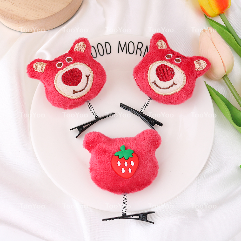 Kẹp tóc Lò xo Gấu dâu Lotso #10 Kẹp tóc Lò xo Gấu dâu Lotso