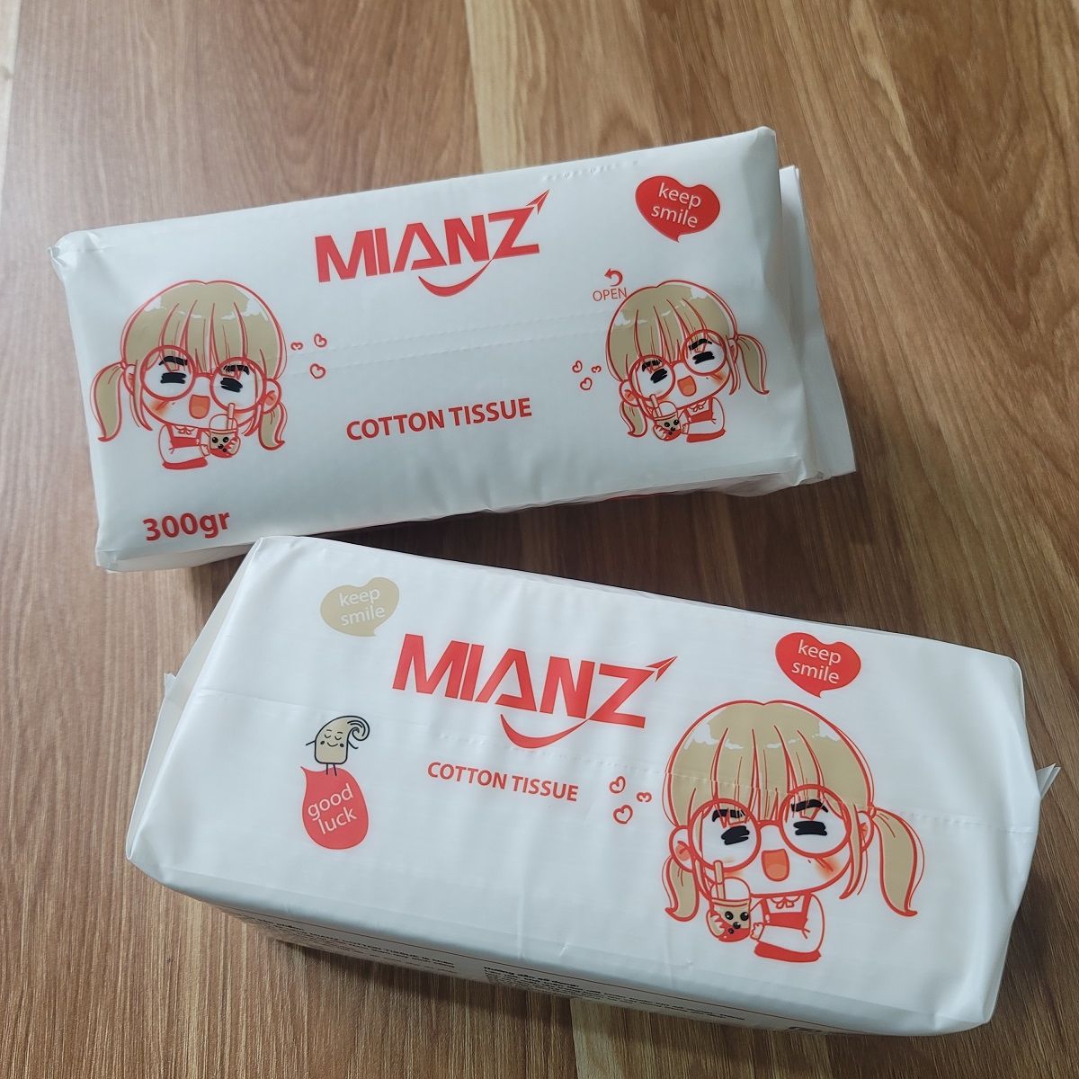 Khăn giấy lau mặt tẩy trang đa năng Mianz gói 300gr dùng như giấy ướt, khăn khô, siêu dai an toàn - MIANZ