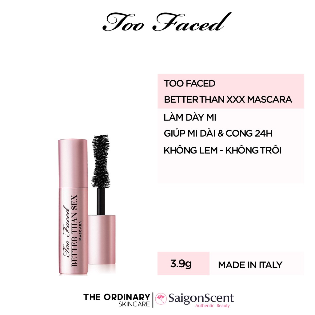 Mascara dày & dài mi Too Faced - Better Than Sxx