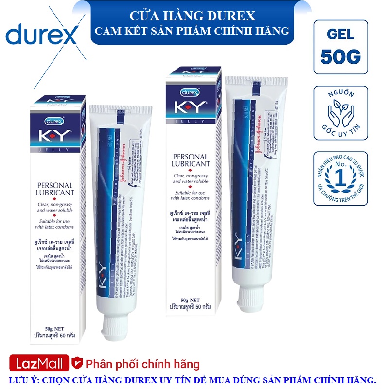 Bộ 2 Gel bôi trơn Durex KY 50g (Durex K-Y Jelly 50g) - Bôi trơn cơ bản