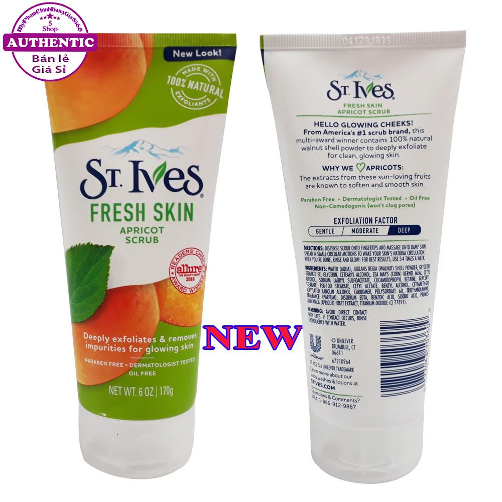Sữa rửa mặt tẩy tế bào chết hương mơ st.ives