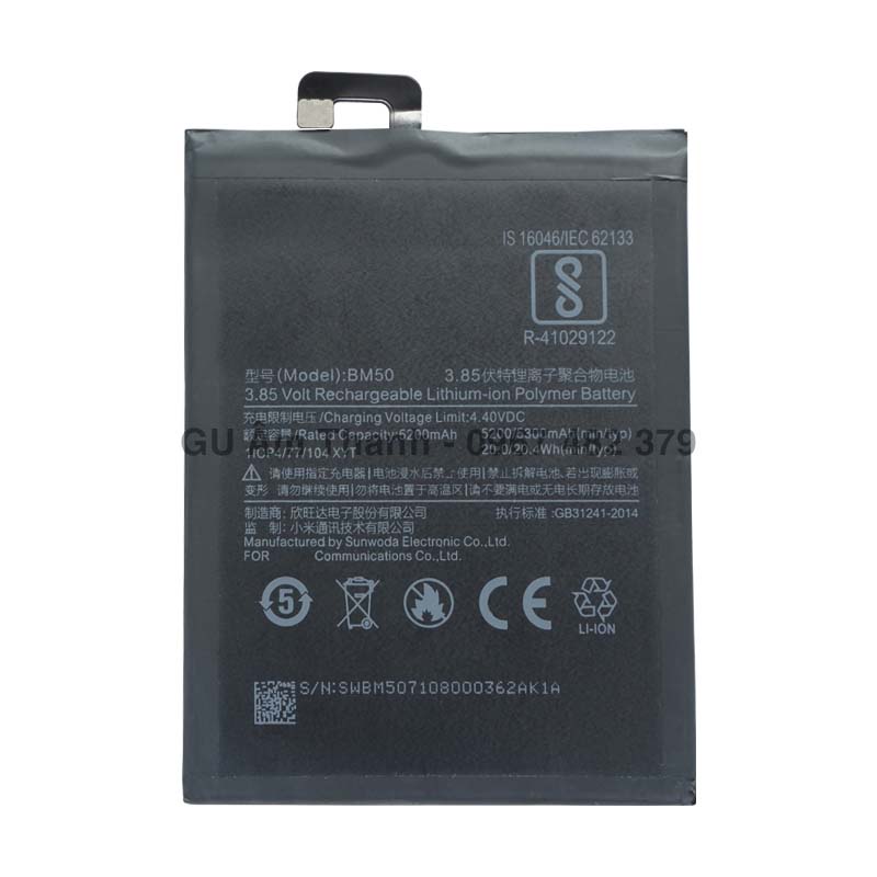 Pin cho Xiaomi Mi Max 2 BM50 dung lượng 5300mAh Zin máy