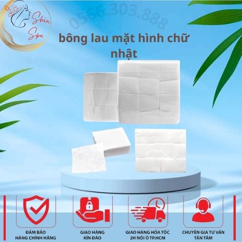 Bông tẩy trang | bông lau mặt hình chữ nhật siêu gòn mềm mịn vvv