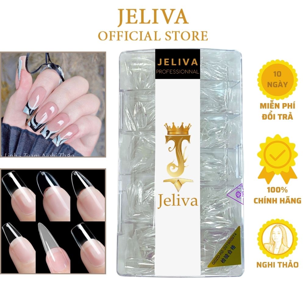 Móng úp tay jeliva hộp 500 móng