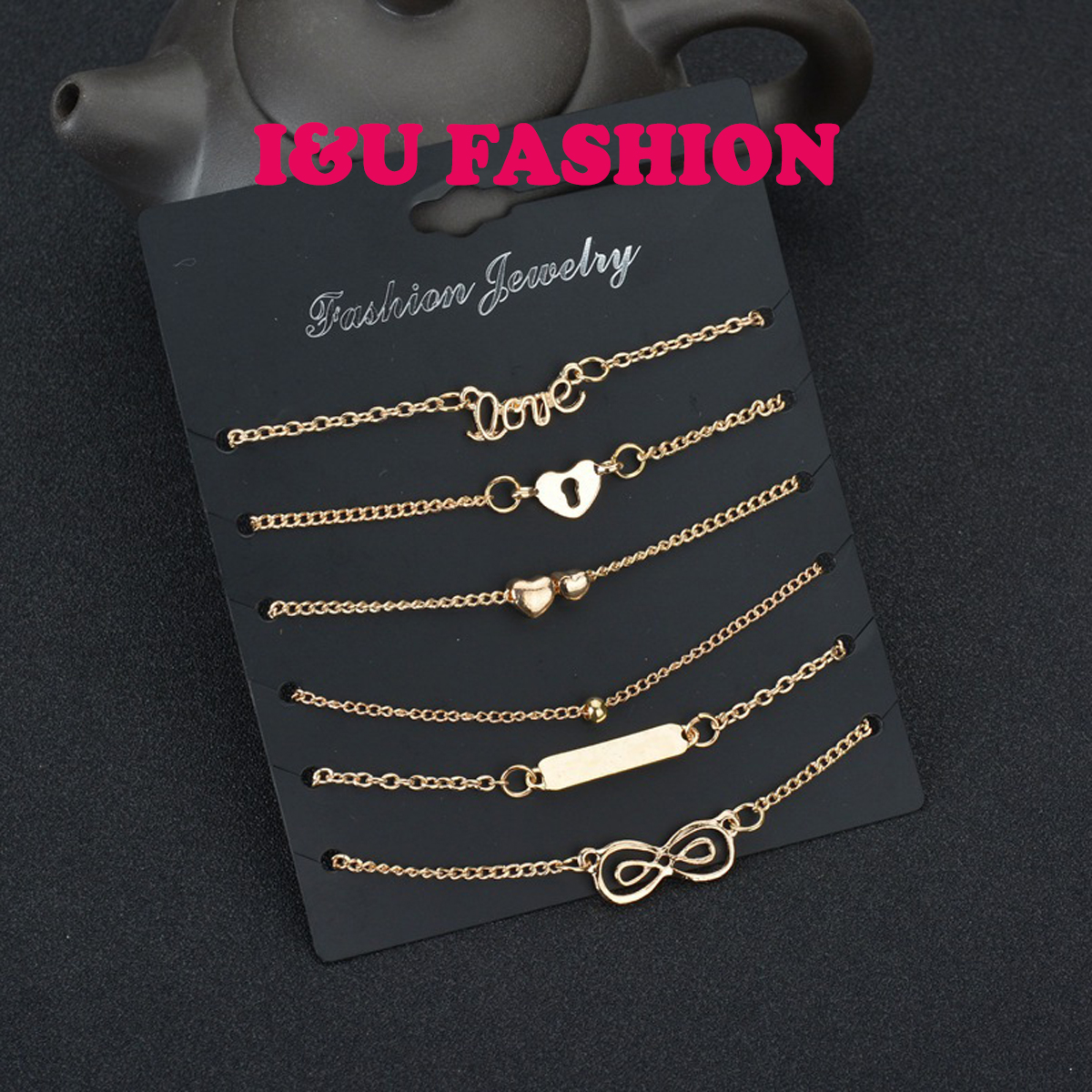 Bộ COMBO 6 Lắc Chân Lắc Tay Thời Trang Với 6 Thiết Kế Khác Nhau Cho Bạn Thường Xuyên Thay Đổi Trang Sức Dây Mảnh Phụ Kiện Nữ LC-04