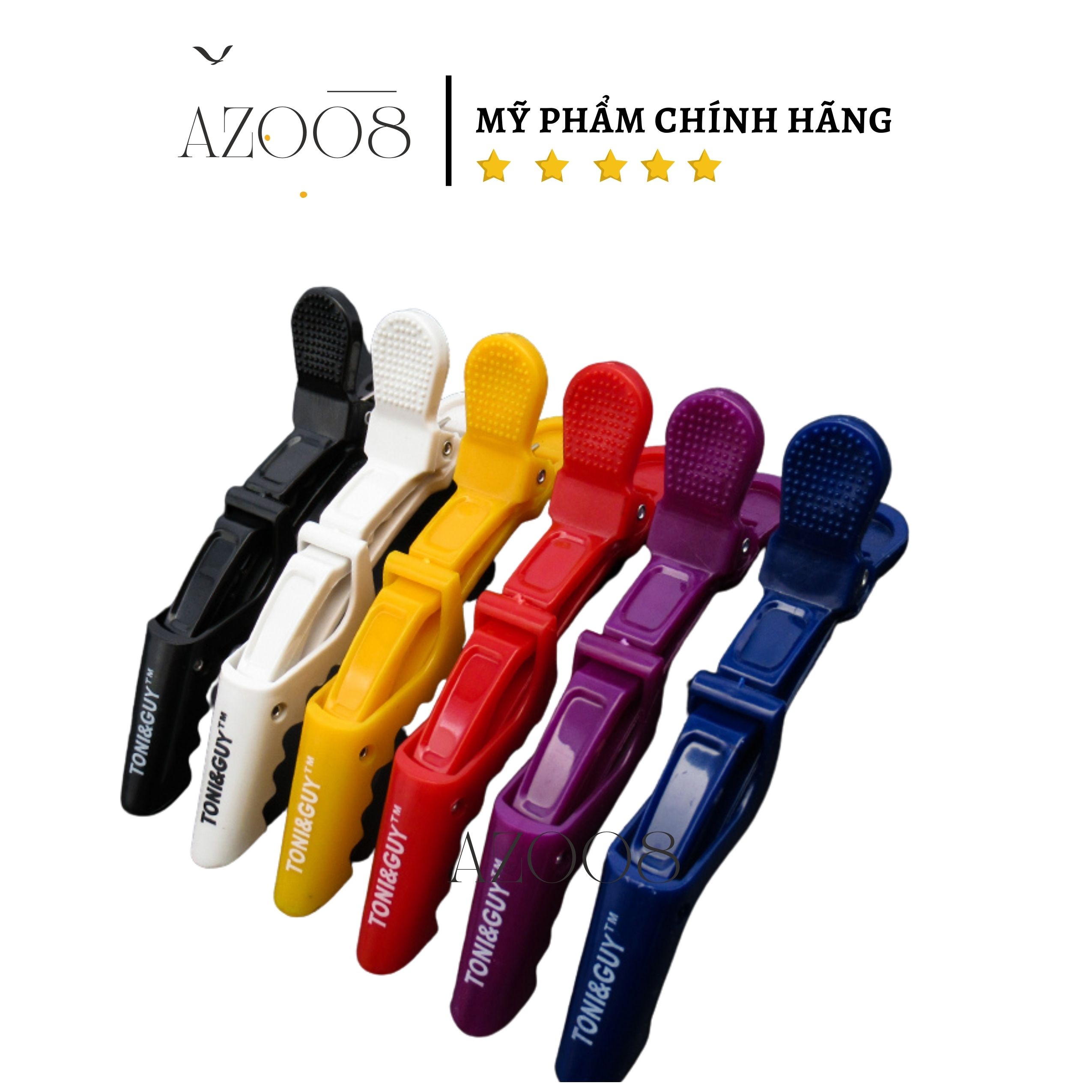 Kẹp vịt - kẹp chia tóc mỏ vịt cá sấu bộ 6 cái az008