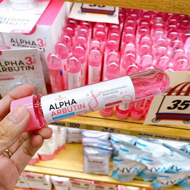 Ống Serum kích trắng da Alpha Arbutin Collagen Super Brightening Body Thái