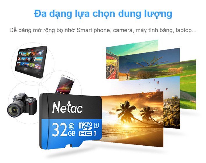 Thẻ nhớ Micro Netac Chính Hãng 64GB 100MB/s Class 10 Tốc Độ Cao Chuyên Dùng Cho Camera Điện Thoại Loa Đài - Bảo Hành 10 Năm