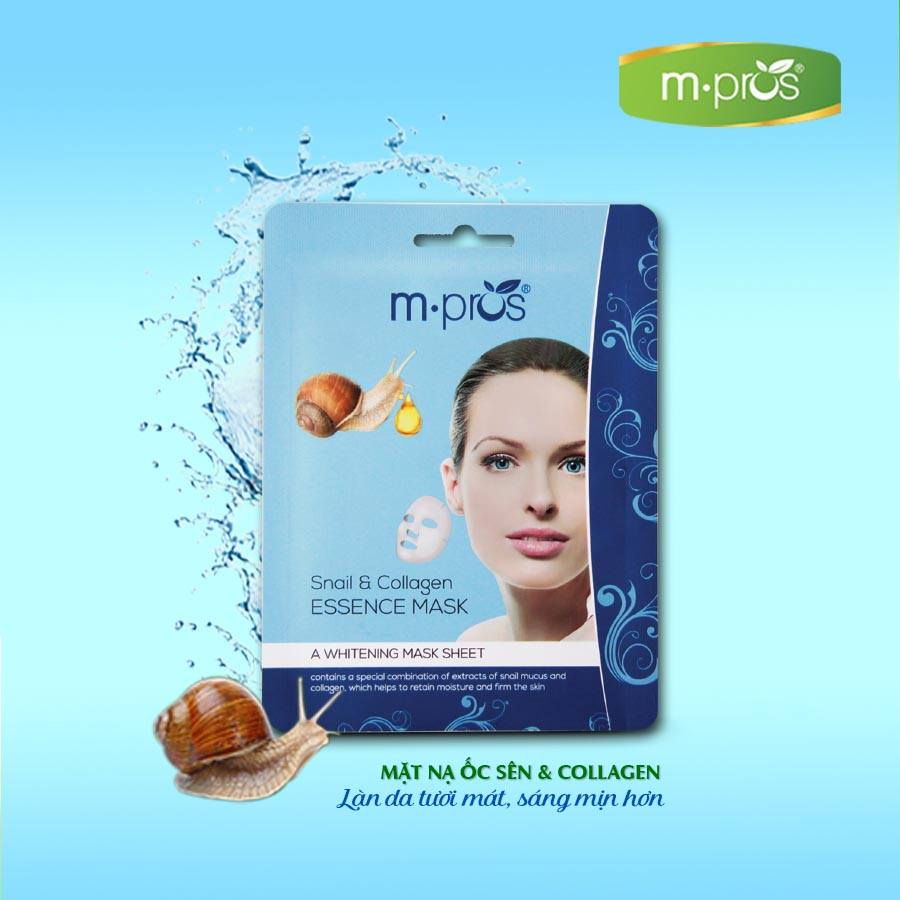 Mặt nạ dưỡng da ốc sên & collagen mpros 35g