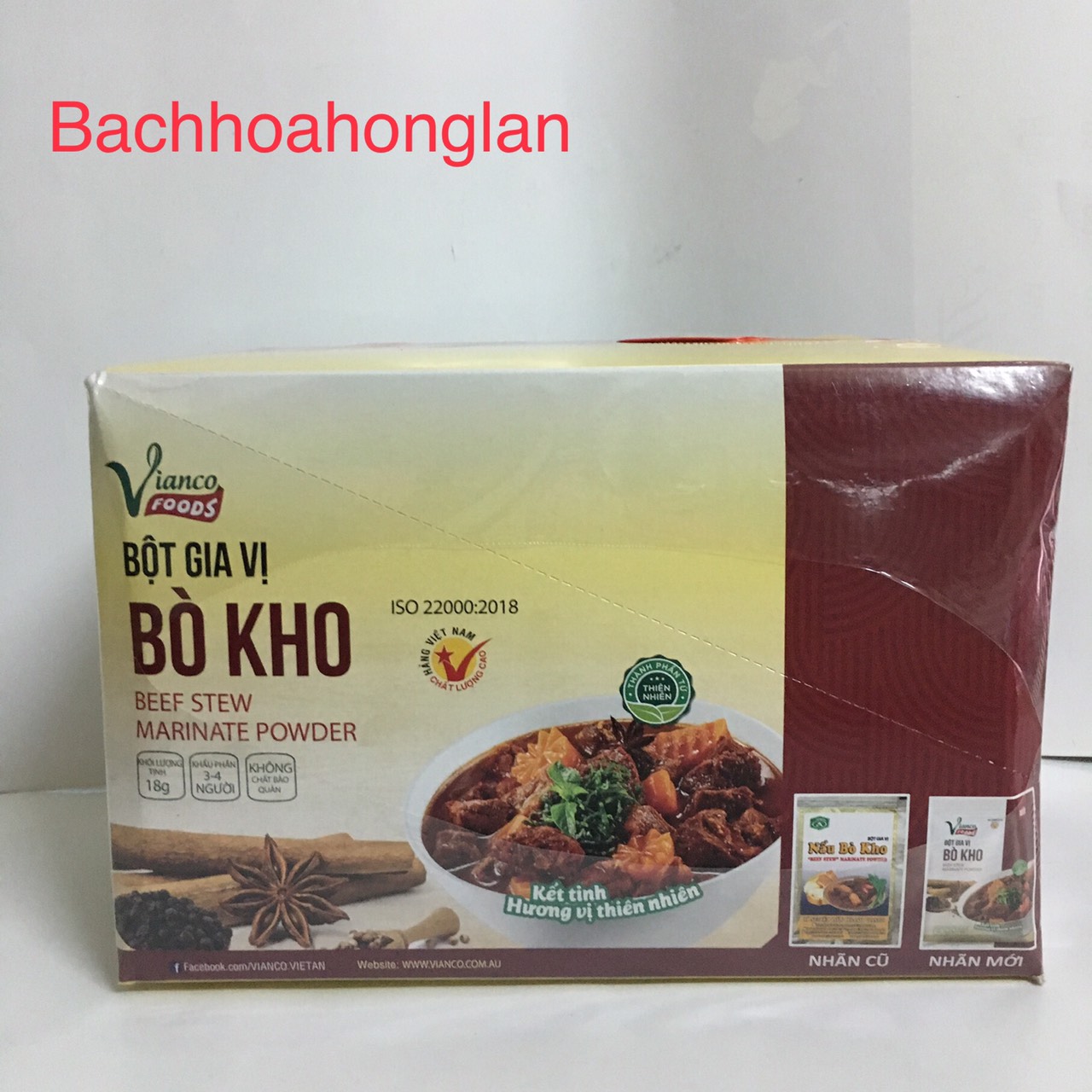 Gia Vị Nấu Bò Kho Vianco 25 gói/hộp