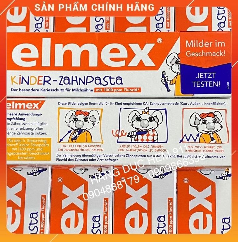 Kem đánh răng cho bé từ 2-6 tuổi Elmex Kinder 50ml nội địa Đức