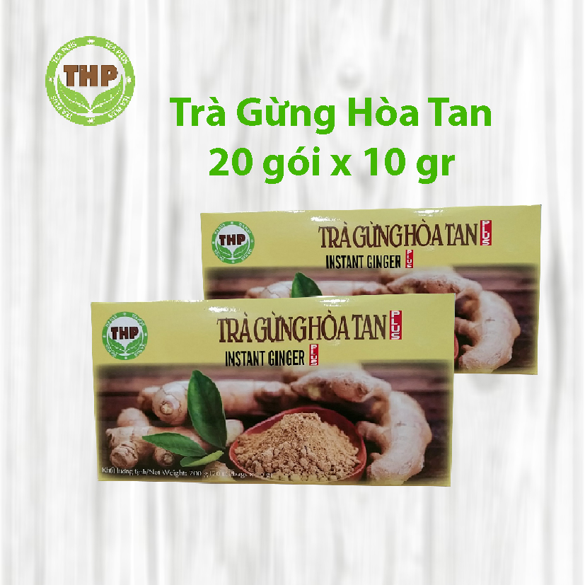 Trà gừng hòa tan 20 gói x 10g - thương hiệu thp tea plus