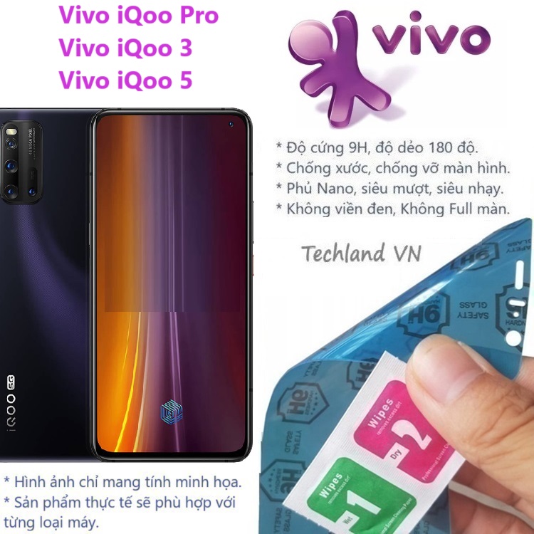Cường Lực Phủ Nano Vivo iQoo Pro / iQoo 3 / iQoo 5 4G / 5G - Trong Suốt, Không Full Màn, Không Viền Đen