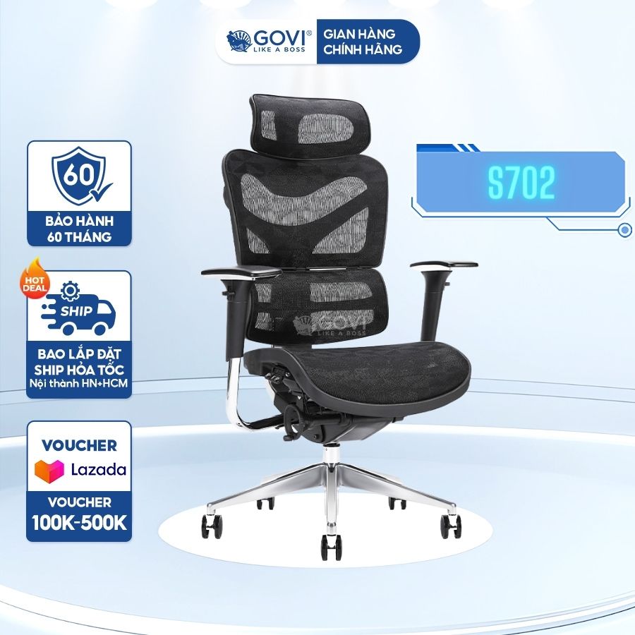Ghế công thái học Ergonomic Solo S702- Thiết kế bảo vệ sức khỏe