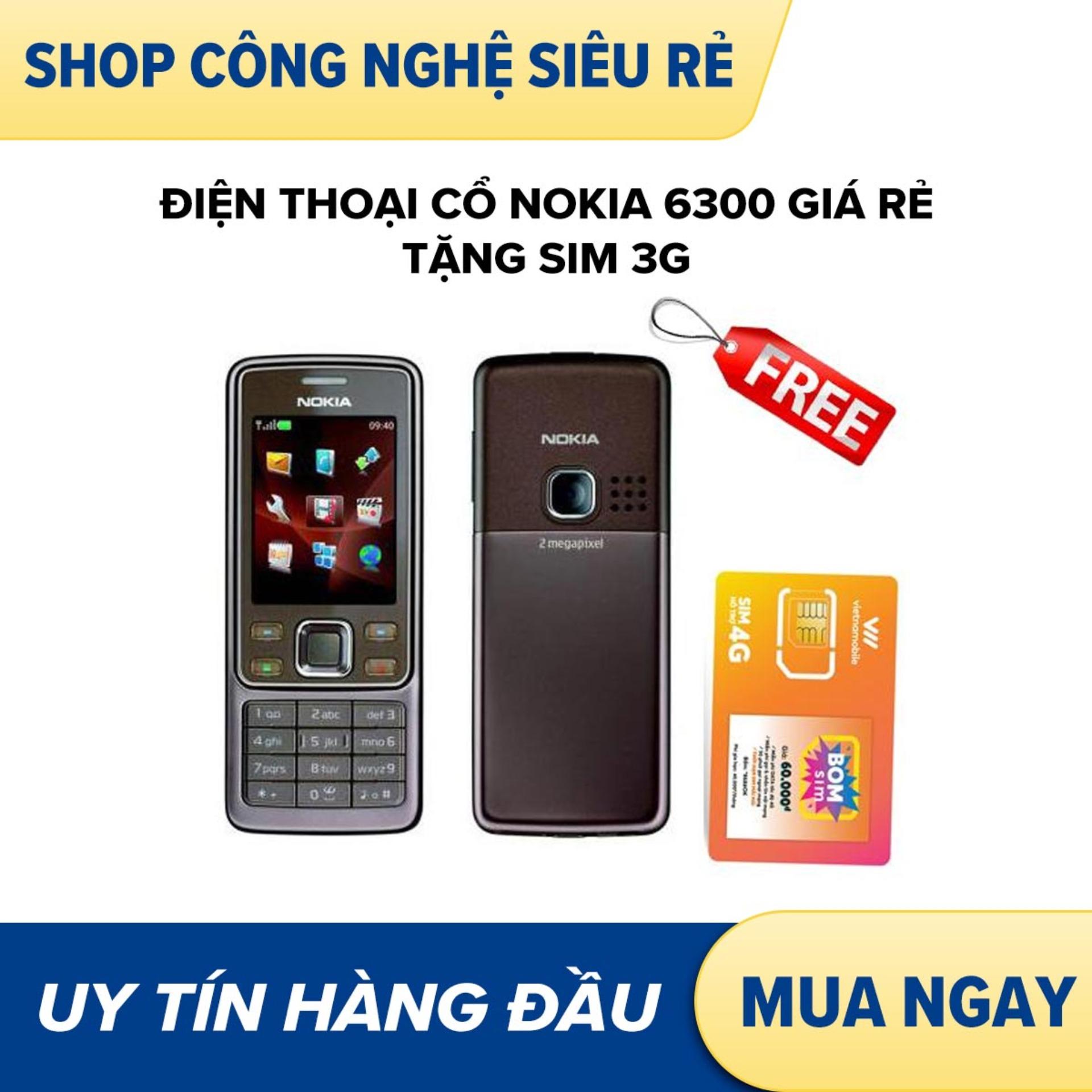 Điện thoại cổ độc NOKIA 6300 giá rẻ tặng sim 3g