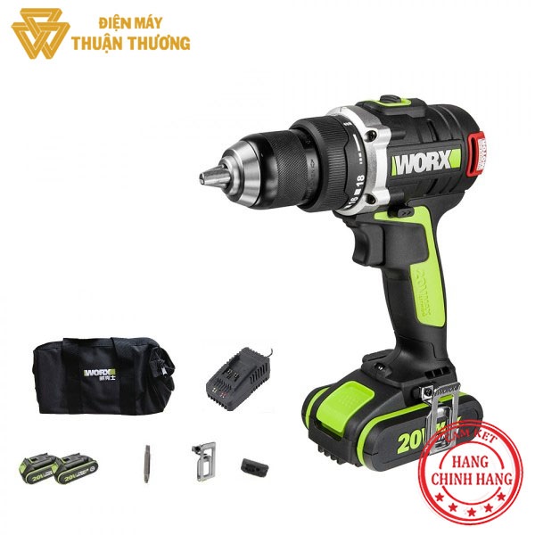 Bộ máy khoan pin 20v worx green wu185.1