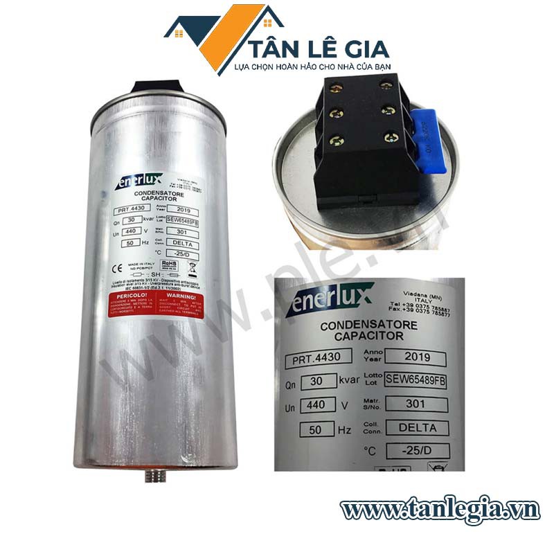 Enerlux prt.4425 : tụ bù enerlux 3p 25kvar 440v 50hz