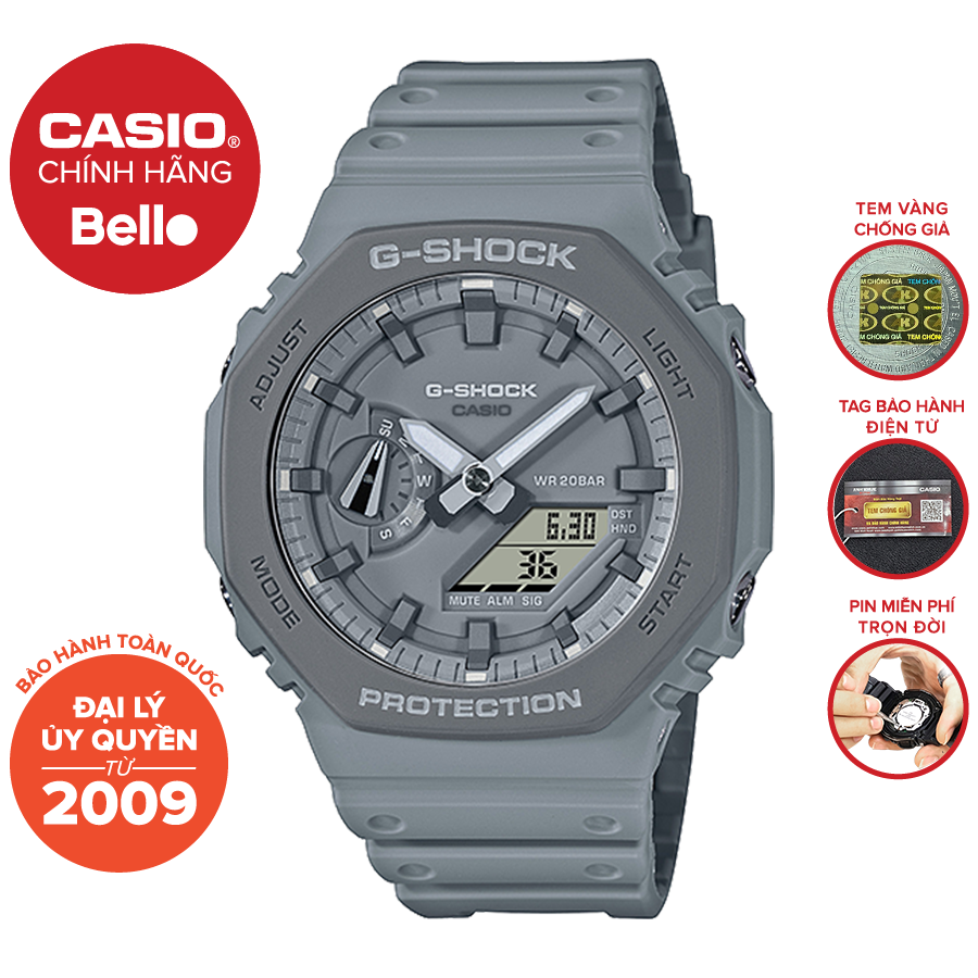 Đồng hồ Casio G-Shock Nam GA-2110ET-8ADR bảo hành chính hãng 5 năm - Pin trọn đời