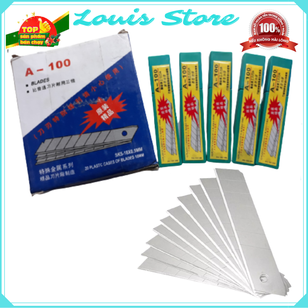 Lưỡi dao rọc giấy a100 - lưỡi dao chắc chắn - rẻ - bền - độ bền cao