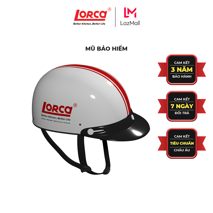 Mũ Bảo Hiểm Cao Cấp Lorca - Nón Bảo Hiểm Nửa Đầu Nhựa Cứng Chắc Chắn Lorca Mall