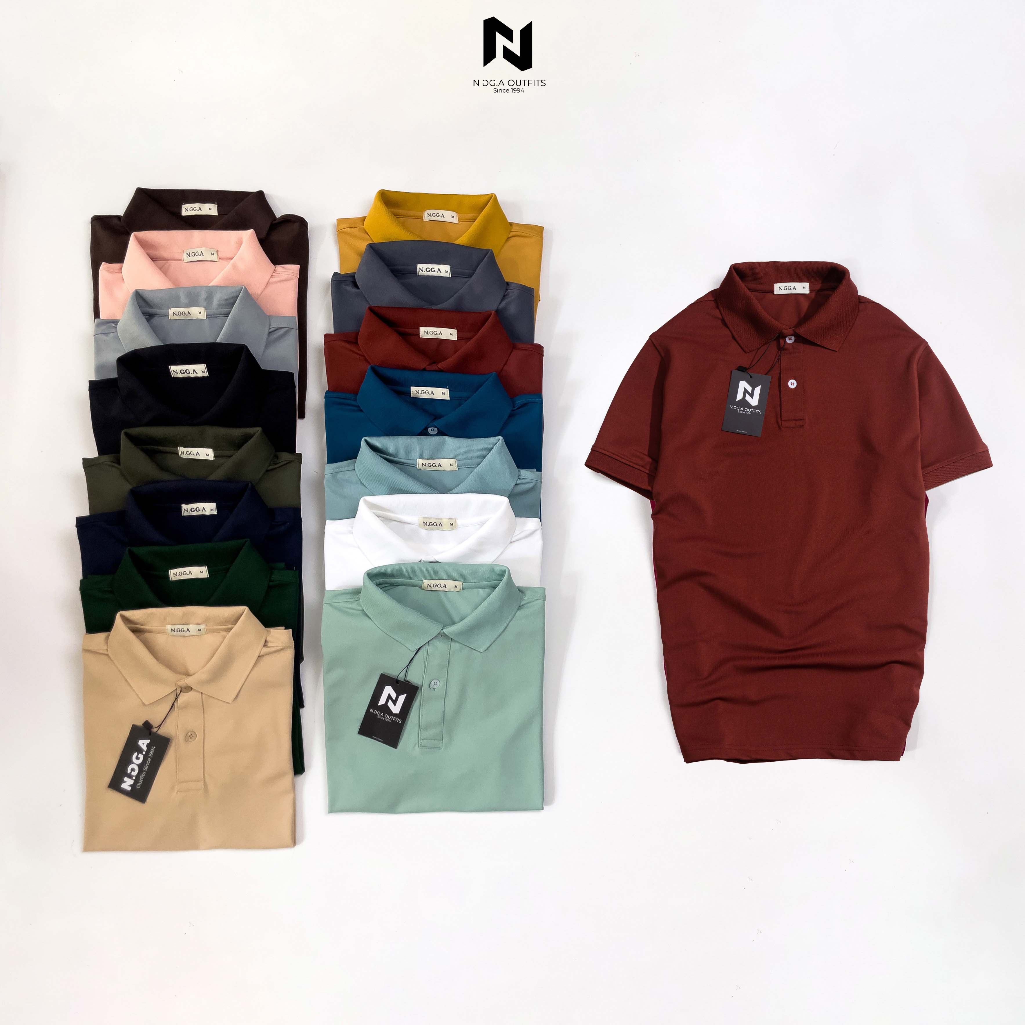 Áo polo nam basic nhiều màu n.gg.a chất cotton