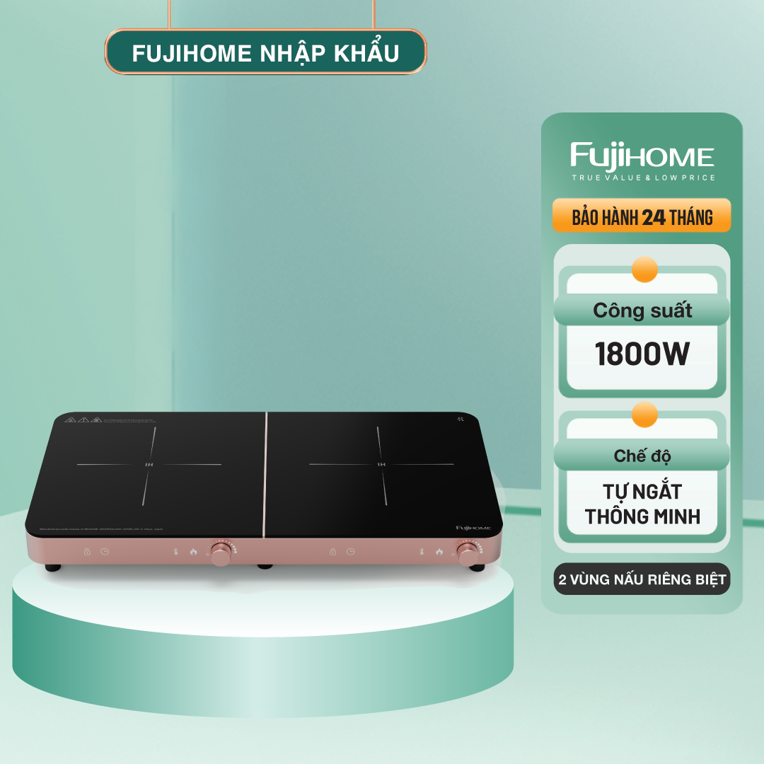 Bếp Điện Từ Đôi Fujihome IC2602P – Mặt Kính Kanger Siêu Bền, Đẹp Mắt - Bảo hành điện tử toàn quốc