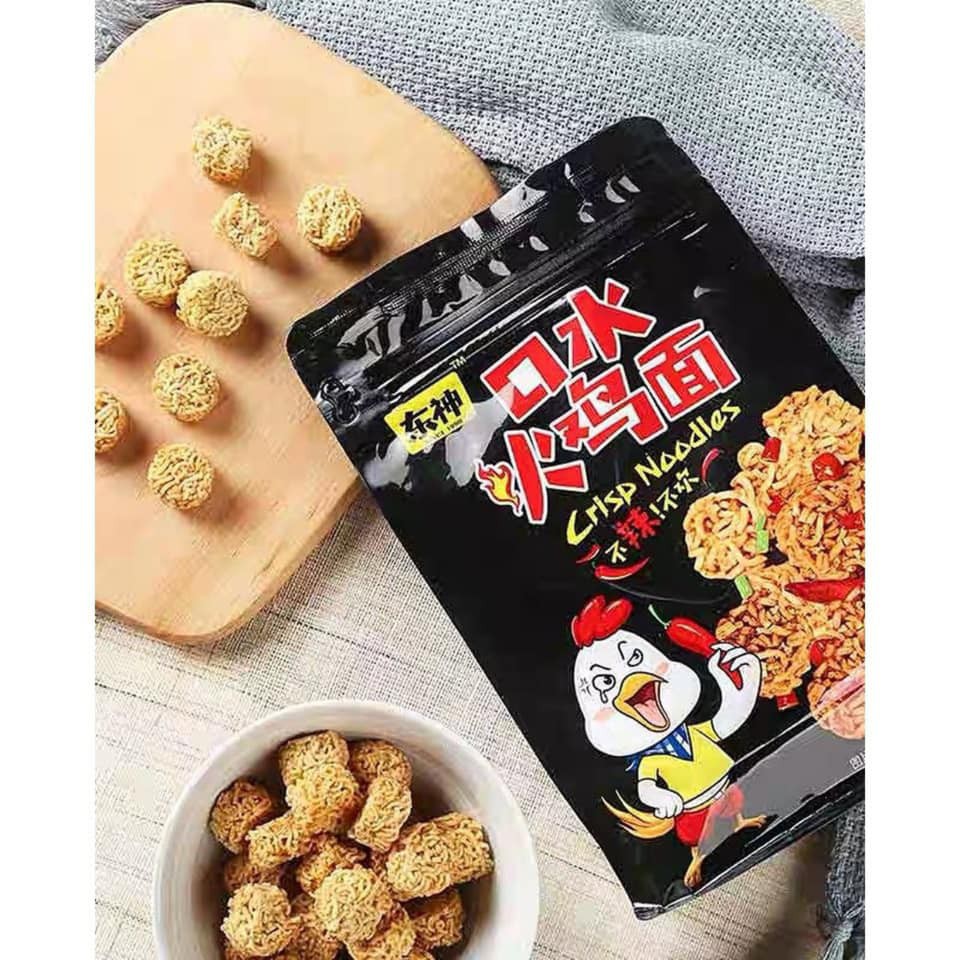 Lốc 12 gói mì tôm ăn sống vị gà cay thái lan 38gr dạng viên.