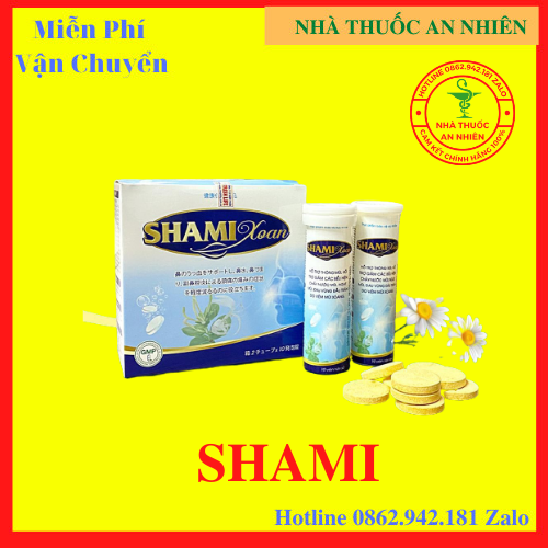 [TẶNG VÒNG TAY]Viên Sủi Shami Xoan Hộp 10 Viên - Hỗ Trợ Giảm Triệu Chứng Viêm Mũi & Viêm Xoang - AN001