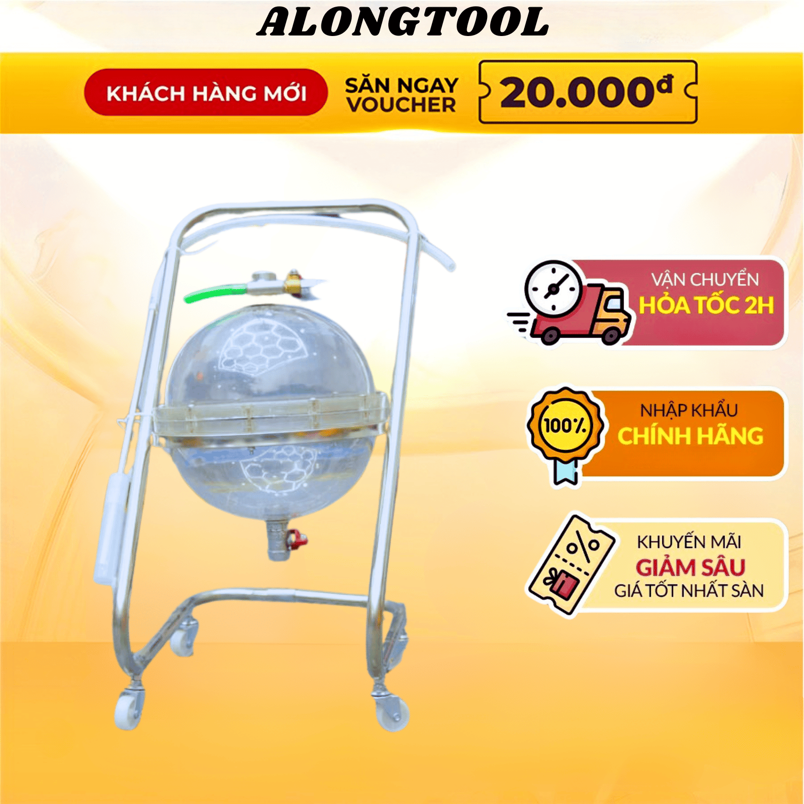 Máy hút dầu bầu nhựa ALONGTOOL , bình chưa 8L hút dầu nhớt, dầu thải ô tô xe máy