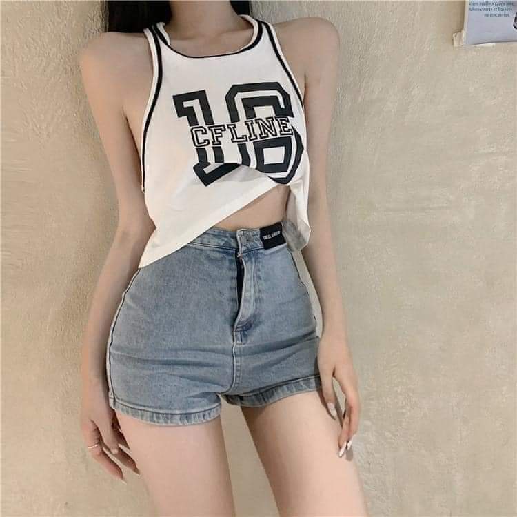 Áo Croptop Kiểu Dáng Áo Ba Lỗ Chất Thun Borip Dày Dặn In Hình 16 Thể Thao
