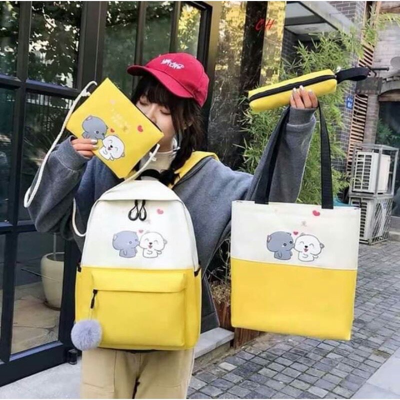 Balo thời trang set 4 món thời trang trẻ trung